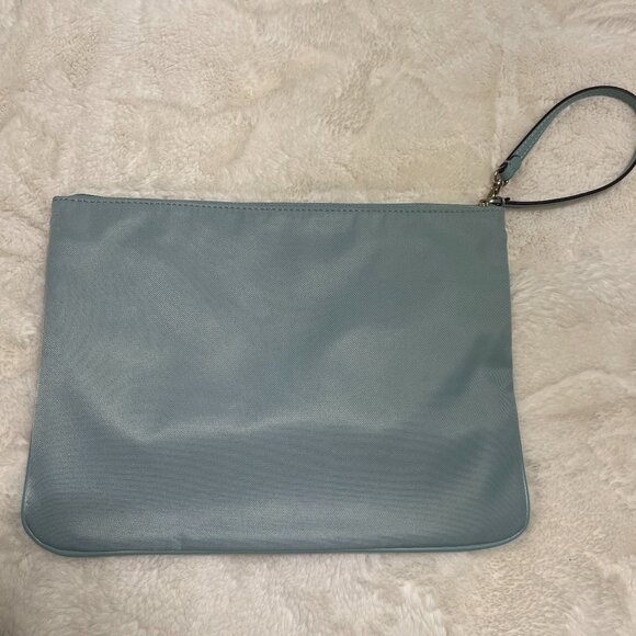 KATE SPADE NEW YORK LARGE NYLON TEAL WRISTLET - Picture 4 of 9